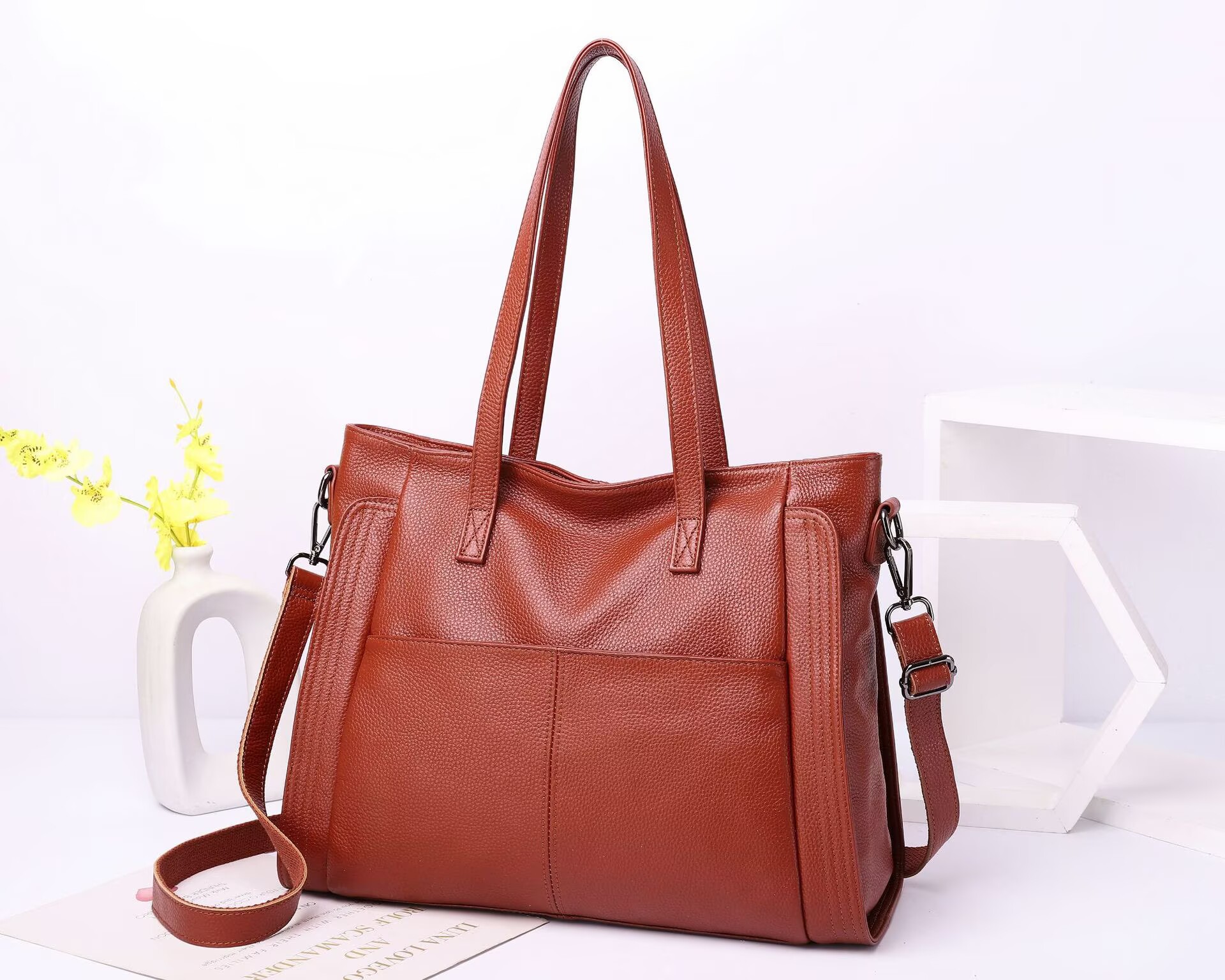 Luxury Bags Big - Вместительные сумки, женские сумки-тоут из натуральной