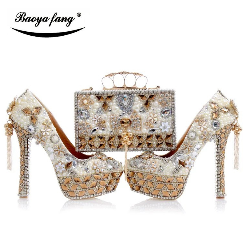 Luxury Bags And Shoes - Роскошные свадебные туфли с цирконами и